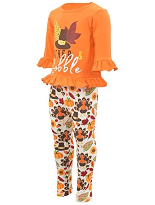 Unique Baby Girls 2 Piece Gather And Gobble Thanksgiving Outfit