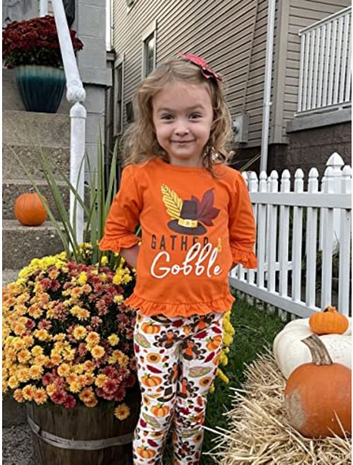 Unique Baby Girls 2 Piece Gather And Gobble Thanksgiving Outfit