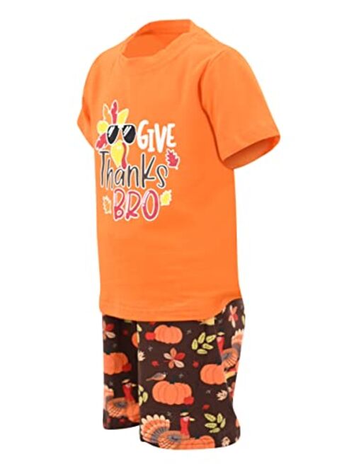 Unique Baby Boys 2 Piece Give Thanks Bro Thanksgiving Clothes Outfit Set