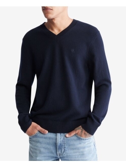 Men's Regular-Fit Merino Wool V-Neck Sweater