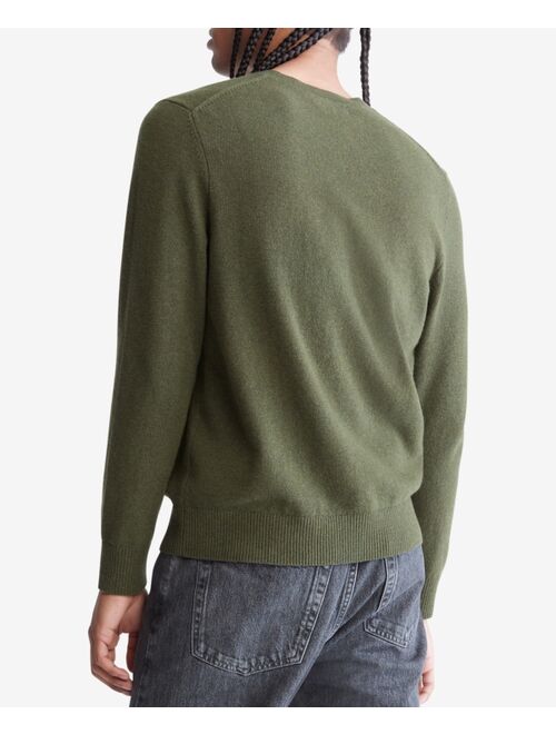 Calvin Klein Men's Regular-Fit Merino Wool V-Neck Sweater