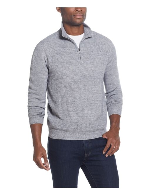 Weatherproof Vintage Men's Soft Touch Waffle Quarter Zip Sweater