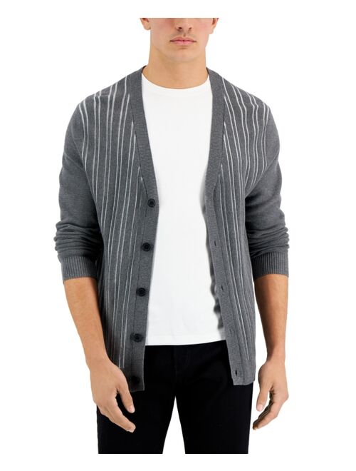 Alfani Men's Striped Cardigan, Created for Macy's