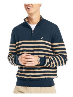 Men's Navtech Striped Quarter-Zip Sweater