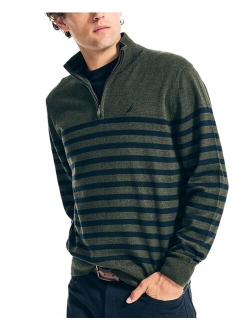 Men's Navtech Striped Quarter-Zip Sweater