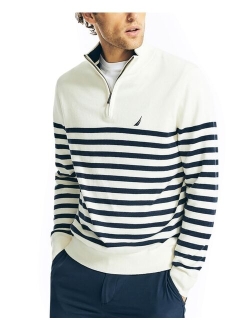 Men's Navtech Striped Quarter-Zip Sweater