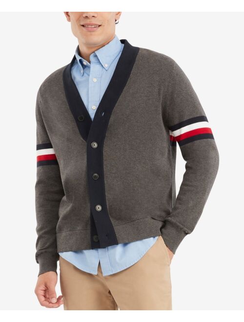 Tommy Hilfiger Men's Bill Signature Stripe Colorblocked Cardigan