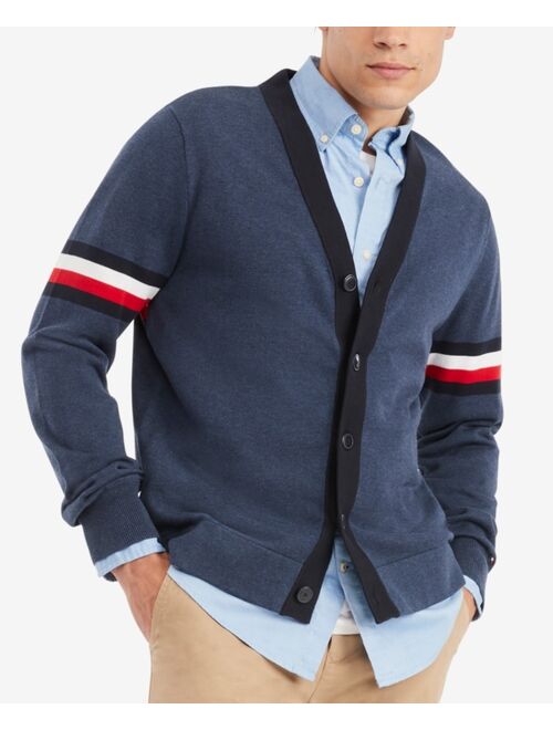 Tommy Hilfiger Men's Bill Signature Stripe Colorblocked Cardigan