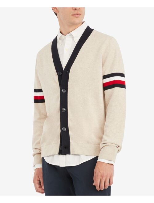 Tommy Hilfiger Men's Bill Signature Stripe Colorblocked Cardigan