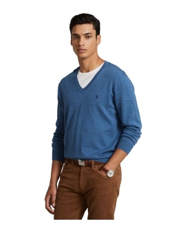 Men's Washable Wool V-Neck Sweater