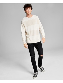 Men's Textured Stripe Sweater, Created for Macy's