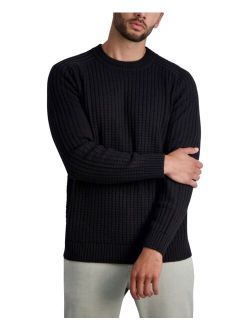 Paris Men's Textured Long Sleeve Crew Neck Sweater