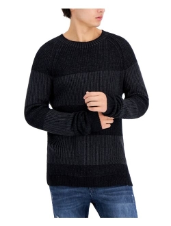 Men's Plaited Crewneck Sweater, Created for Macy's