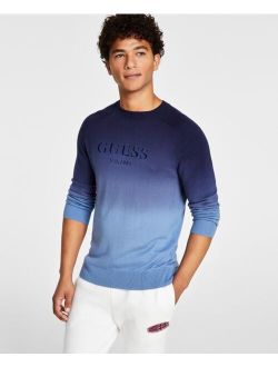 Men's Embroidered Logo Ombre Crewneck Sweater