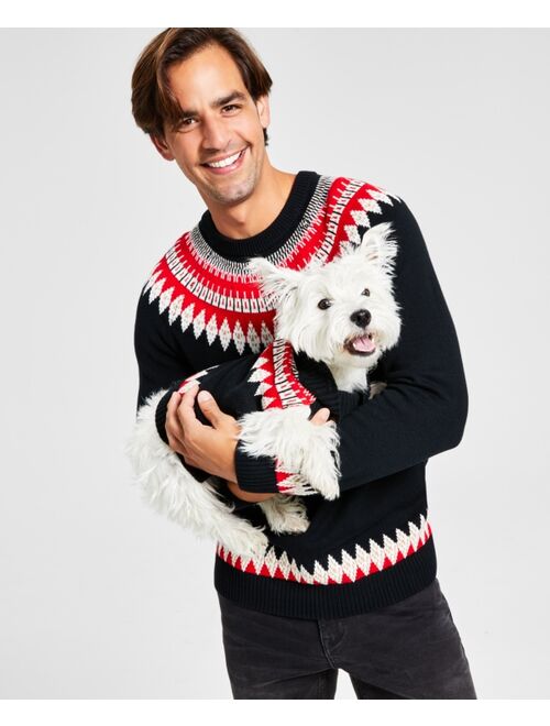 Charter Club Men's Fair Isle Mock Neck Holiday Sweater, Created for Macy's