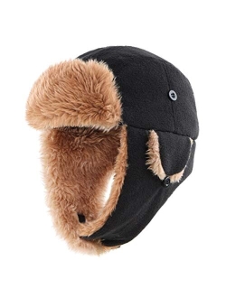 Connectyle Toddler Boys Kids Fleece Trapper Winter Hat with Ear Flaps Warm Hat