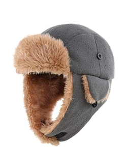 Connectyle Toddler Boys Kids Fleece Trapper Winter Hat with Ear Flaps Warm Hat