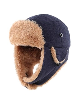 Connectyle Toddler Boys Kids Fleece Trapper Winter Hat with Ear Flaps Warm Hat