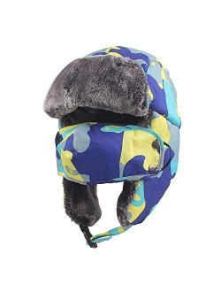 Zsedrut Winter Boy Trapper Trooper Hat Outdoor Warm Girls Ski Cap Windproof Mask Ear Flaps Hats for Kids