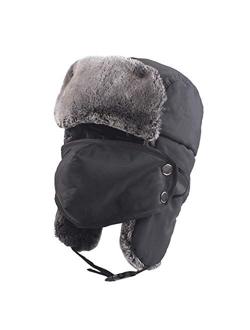 Zsedrut Winter Boy Trapper Trooper Hat Outdoor Warm Girls Ski Cap Windproof Mask Ear Flaps Hats for Kids