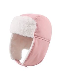 JANGANNSA Waterproof &Windproof Winter Baby Beanie Fleece Lined Kids Bomber Hat Earflap Warm Hat for Boys Girls