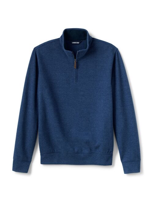 Big & Tall Lands' End Bedford Classic-Fit Rib Heather Quarter-Zip Sweater