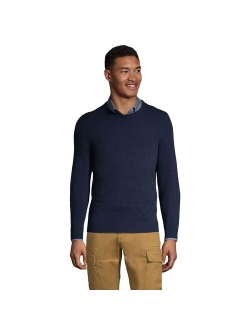 Big & Tall Lands' Fine Gauge Cashmere V-neck Sweater