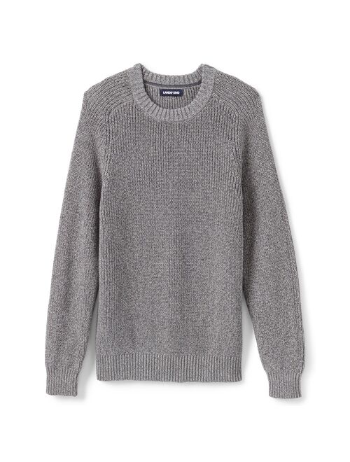 Big & Tall Lands' End Classic Drifter Shaker Sweater