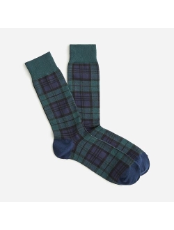 Holiday plaid dress socks