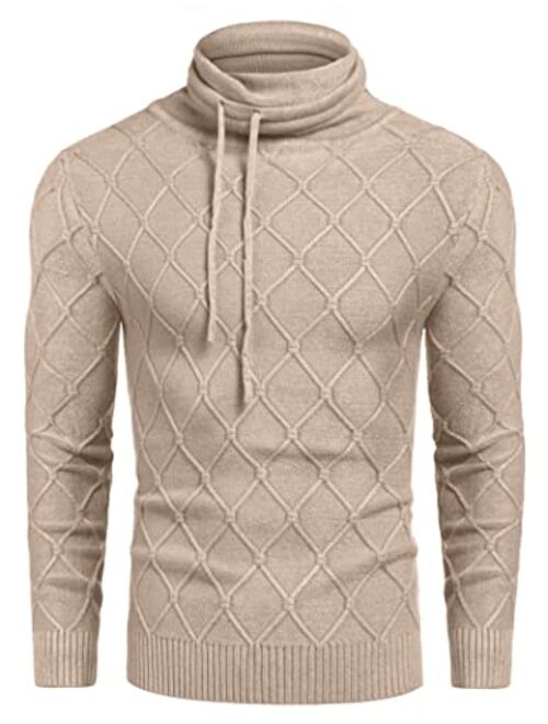 COOFANDY Men's Slim fit Turtleneck Sweater Casual Knitted Long Sleeve Basic Thermal Pullover Sweaters