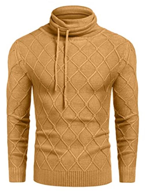 COOFANDY Men's Slim fit Turtleneck Sweater Casual Knitted Long Sleeve Basic Thermal Pullover Sweaters