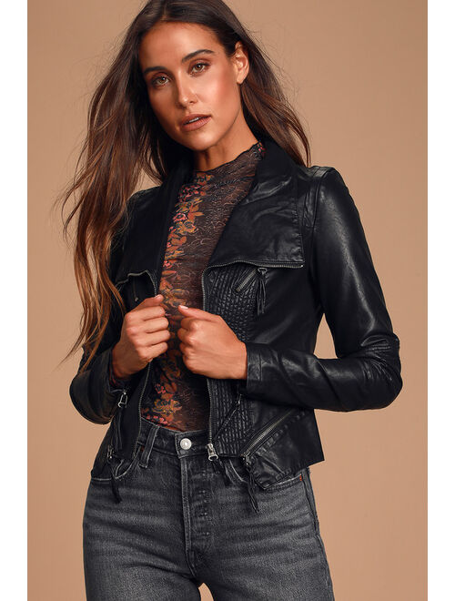 Lulus Up on a Tuesday Burgundy Vegan Leather Jacket