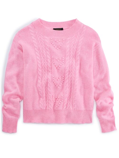 CHARTER CLUB Women's 100% Cashmere Heart Sweater, Created for Macy's