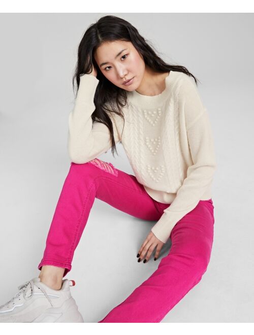 CHARTER CLUB Women's 100% Cashmere Heart Sweater, Created for Macy's
