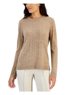 KAREN SCOTT Women's Cable-Knit Sweater, Created for Macy's