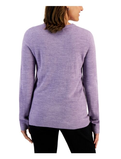 KAREN SCOTT Women's Cable-Knit Sweater, Created for Macy's