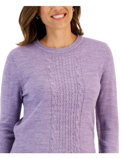 KAREN SCOTT Women's Cable-Knit Sweater, Created for Macy's