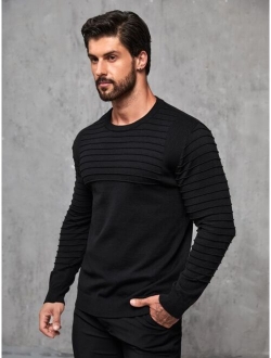 Men Ribbed Knit Sweater