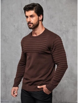 Men Ribbed Knit Sweater