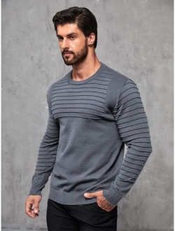 Men Ribbed Knit Sweater