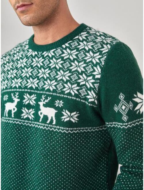 SHEIN Men 1pc Christmas Pattern Sweater