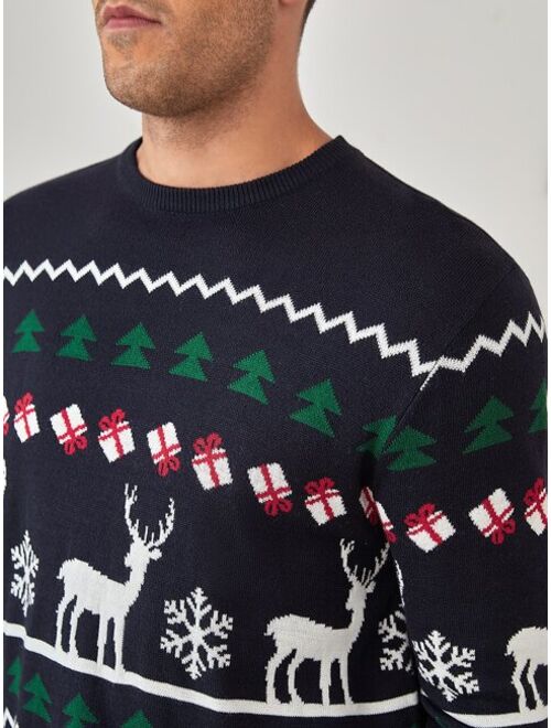 SHEIN Men Christmas Pattern Sweater