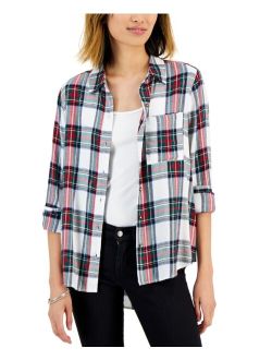 STYLE & CO Petite Plaid Perfect Shirt, Created for Macy's