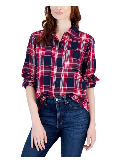 STYLE & CO Petite Plaid Perfect Shirt, Created for Macy's