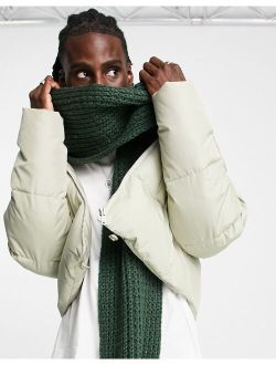 waffle scarf in khaki