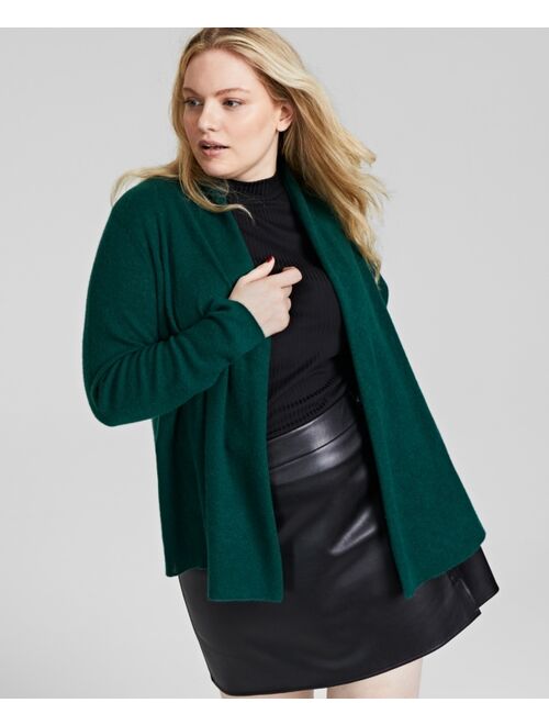 CHARTER CLUB Plus Size 100% Cashmere Cardigan, Created for Macy's