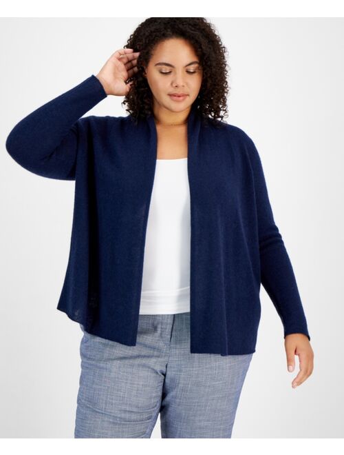 CHARTER CLUB Plus Size 100% Cashmere Cardigan, Created for Macy's