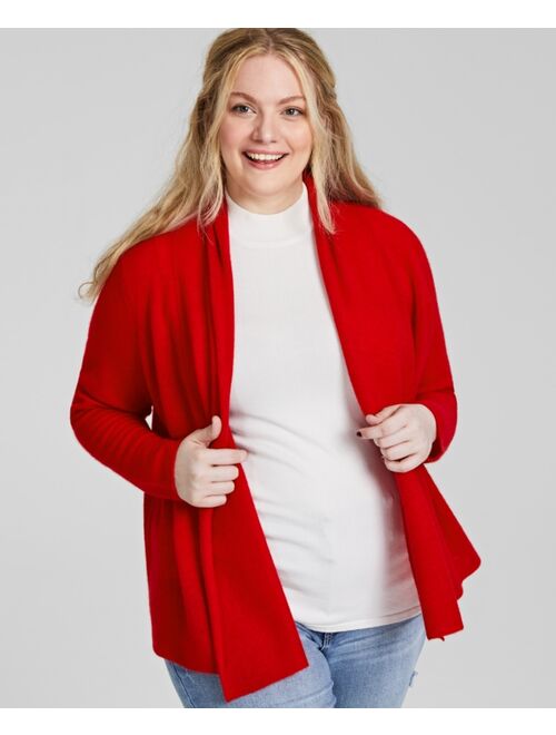 CHARTER CLUB Plus Size 100% Cashmere Cardigan, Created for Macy's