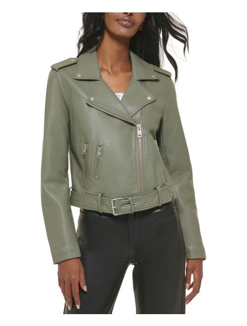 LEVI'S Women's Faux-Leather Moto Jacket