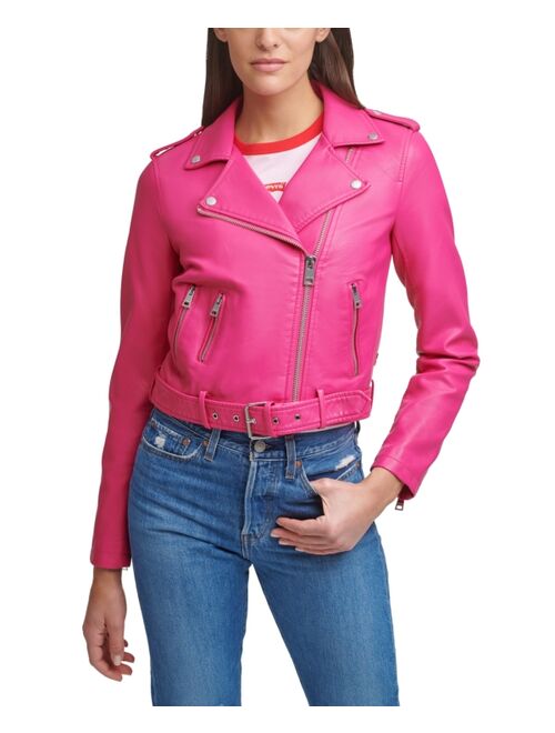 LEVI'S Women's Faux-Leather Moto Jacket